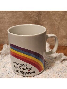 Avon The LOVE MUG 1984 Easter RAINBOW Coffee Tea Mug Day HAPPINESS